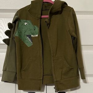 Kids Green Dinosaur Hoodie